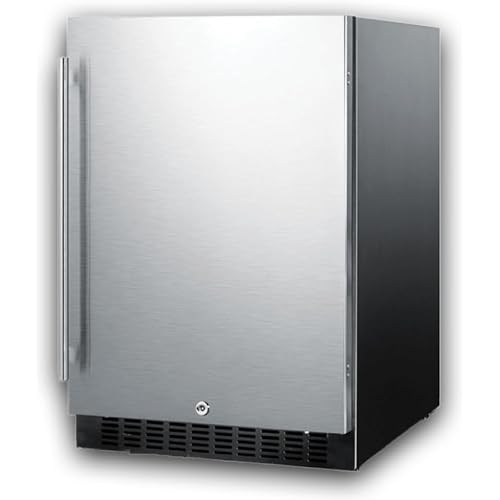 Summit 24” Refrigerator, Built-in, Outdoor Refrigerator, 4.6 cu.ft. Capacity, ENERGY STAR, Stainless Steel- SPR627OS