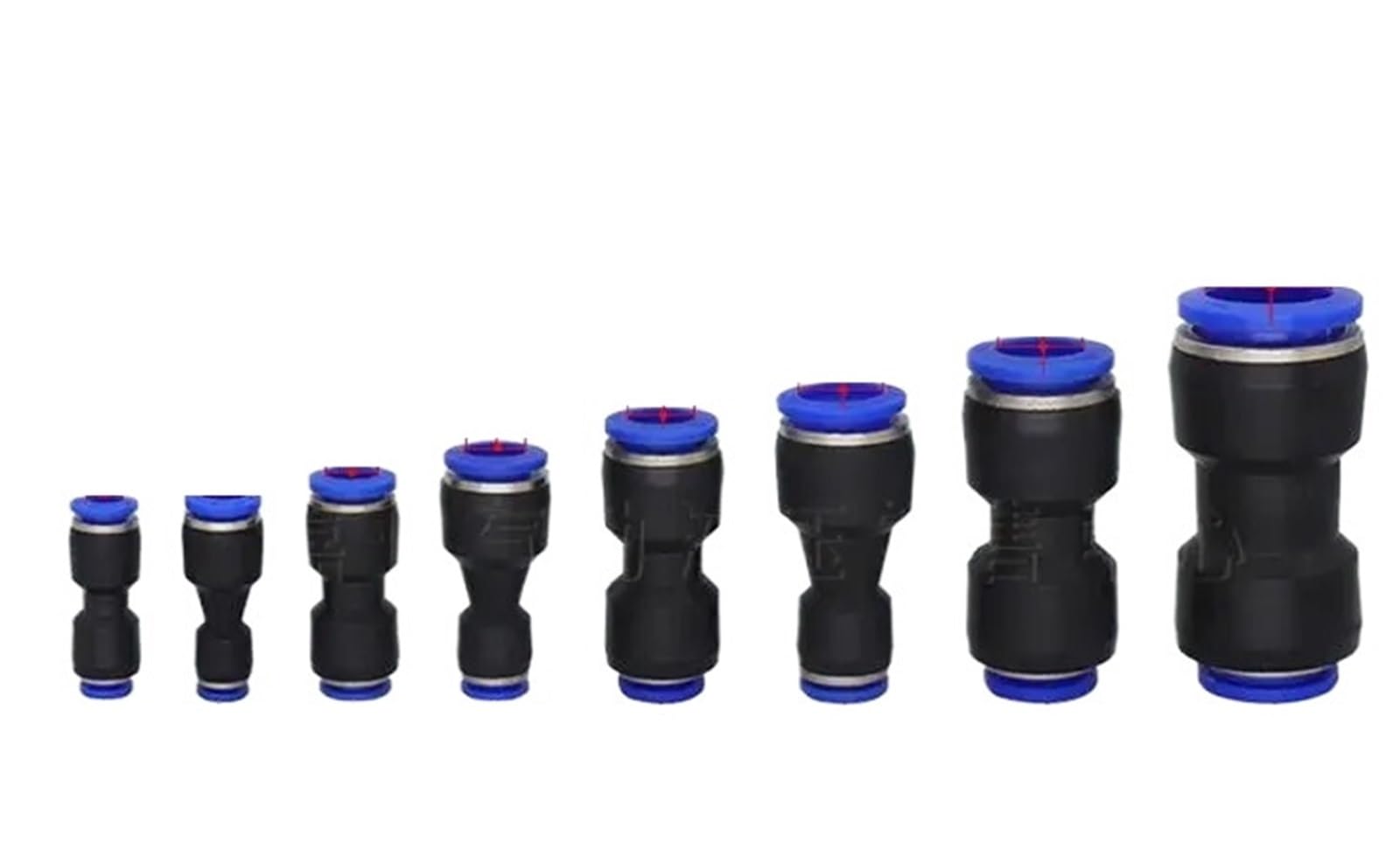 1pcs 6-4mm 8-4mm 8-6mm 10-6mm 10-8mm 12-8mm 12-10mm 16-12mm Straight Union Reducer Fitting Pneumatic Push to Connect Air(PG8-6)