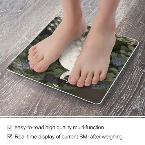 Báscula digital para baño White Peacock con plataforma amplia miniatura 5