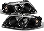 ACANII - For Black 01-05 VW Passat Projector Headlights Pair Driver + Passenger Side Replacement 2001-2005