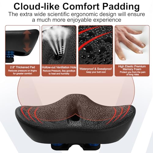 Upgrade Noseless Oversize Bike Seat
