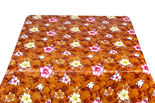 Image of The Furnishing Tree Waterproof Square Shaped 4 Seater Printed Dining Table Cover Size 60x60 inches with White Border Lace