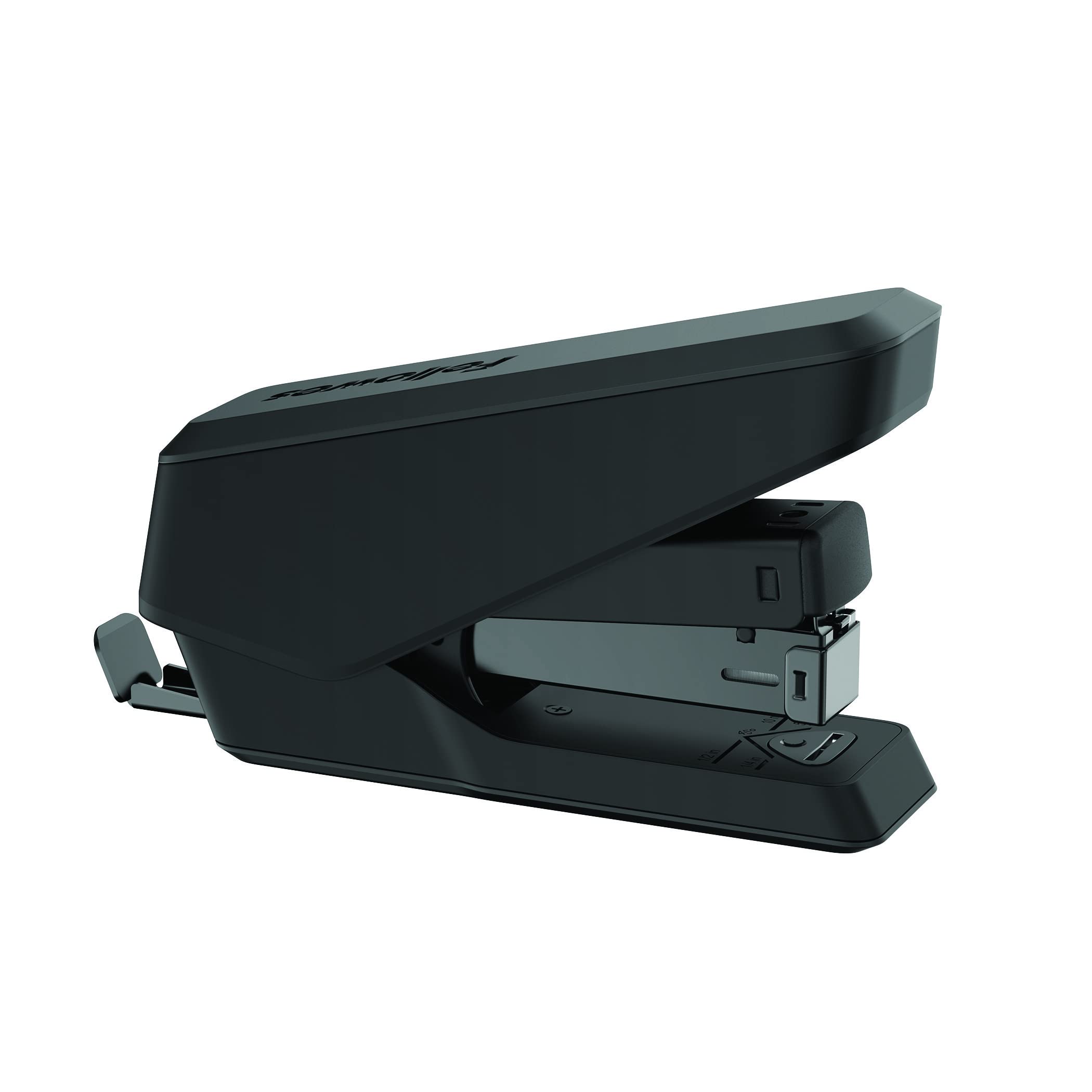 Fellowes Grapadora LX840 EasyPress™, de media carga, con Protección Microban, capacidad para 25 hojas, compatible con grapas de 24/6mm y 26/6mm, color negro