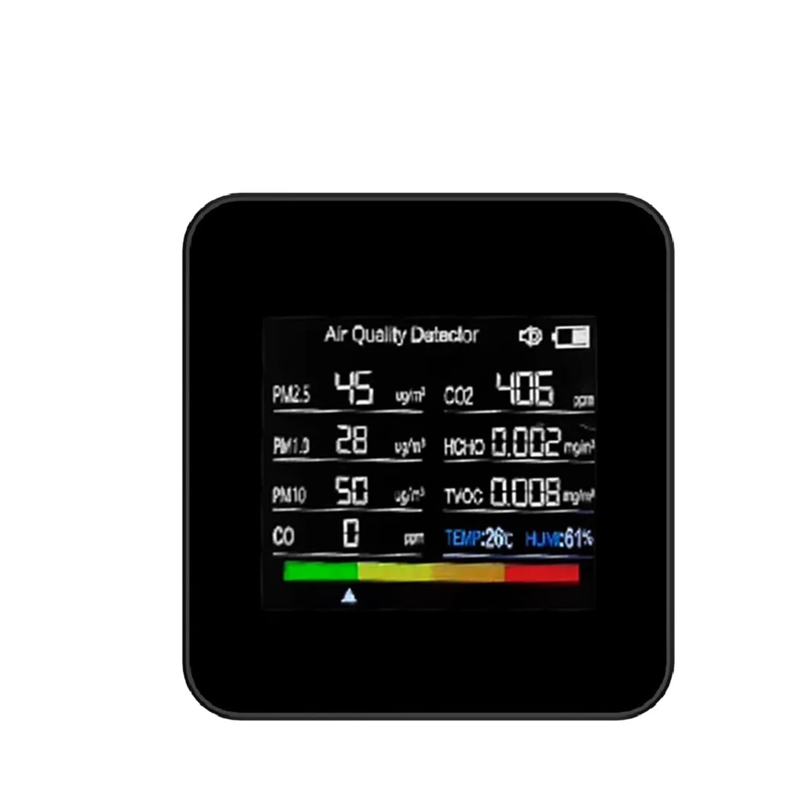 Misuratore Qualità dell'aria, Monitor a qualità 'aria 14 in 1 Rilevatore di CO2 for interni CO2/CO/TVOC/HCHO/PM2.5/PM1.0/PM10/Controllo APP temperatura/umidità per Casa Cucina Ufficio Auto(WHITE)