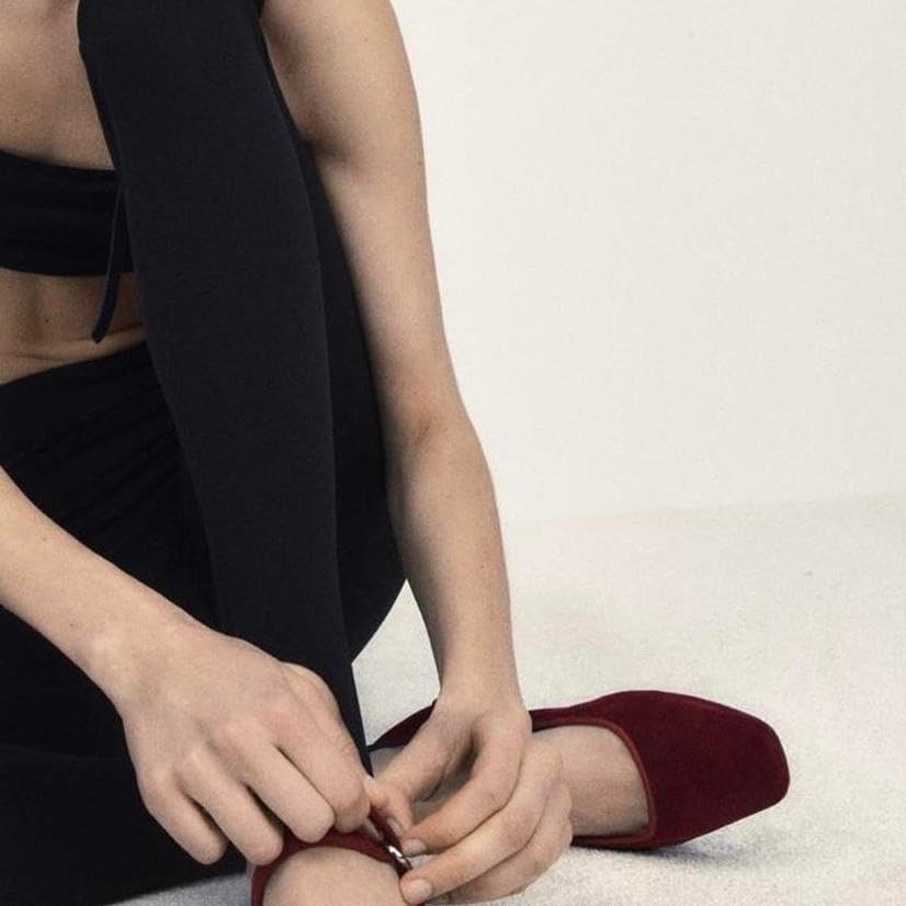 Women’s Leopard Print Mary Jane Flats Buckle Strap Square Toe Ballet Flat Suede Fashion Comfortable Ballerina Shoes4