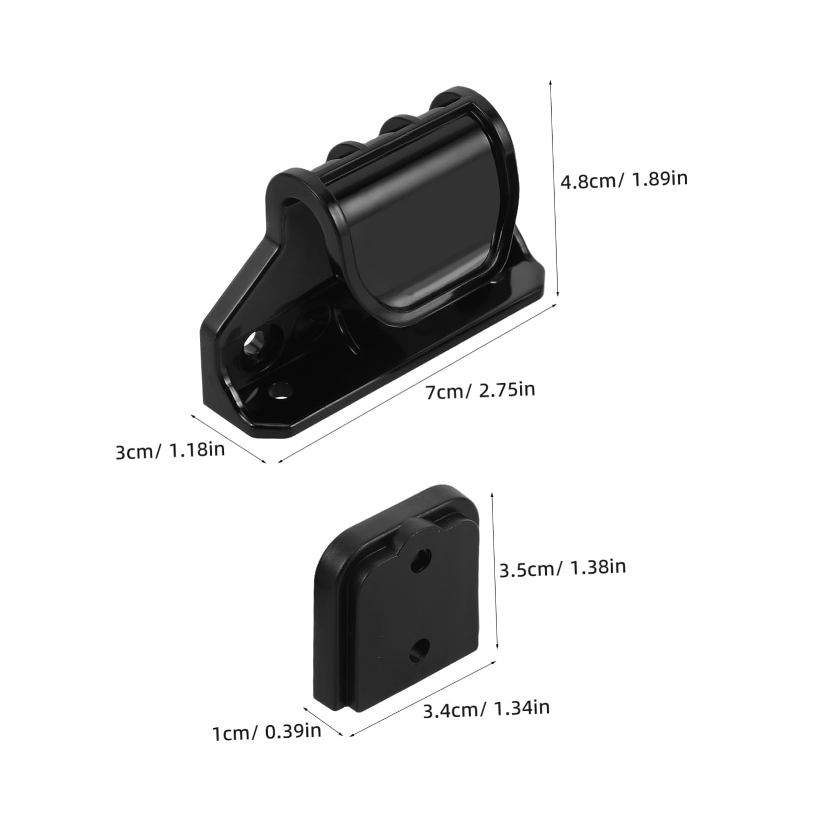 BESPORTBLE 1Set Retractable Pet Gate Hardware Set for Cats and Dogs Includes Latches Brackets and Screws for Indoor Safety Space Saving Design Durable Black Construction