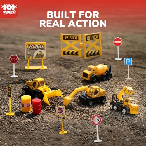 Image of TOY Life 28 PCS Construction Toys for boy Age 3-5, Small Construction Vehicles, Sandbox Toy for Boys, Small Construction Car Truck Excavator Party Favors Gifts for Boys