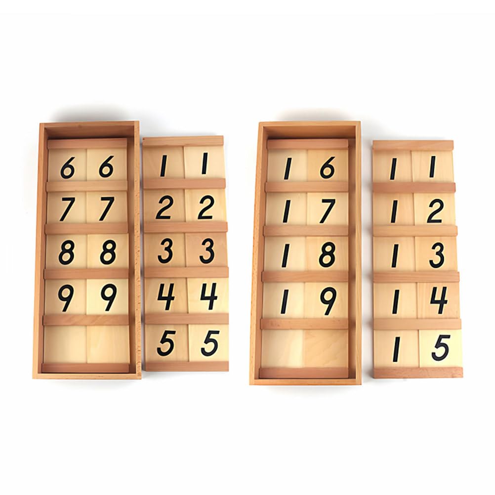 Montessori Seguin Brett Zahlen Lernspielzeug aus Holz, Vorschule Mathematik Zählen & Zahlen erkennen Lehrmittel
