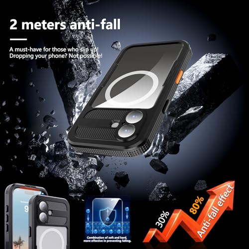 GOLDJU Magnetic for iPhone 17 Case, Waterproof, Black - image 2