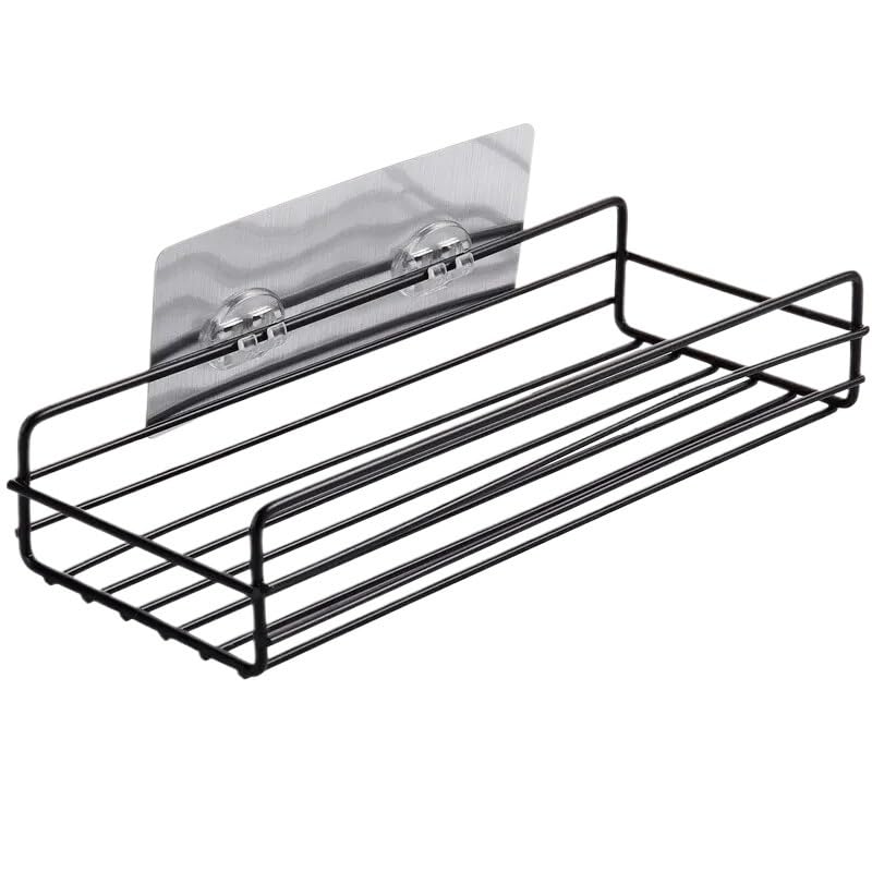 FORINC shower organizer Estante De Almacenamiento Para Ba o Organizador De Cocina Estantes Negros Marco De Esquina Perforador