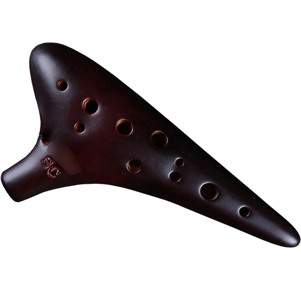 ocarina, Ocarina classica in argilla affumicata a 12 fori con tonalità alta in Do, decorazioni creative for strumenti musicali a forma di sottomarino