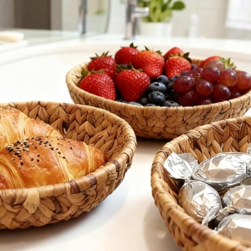 Cesta natural tejida a mano en jacinto de agua premium para dormitorios 5