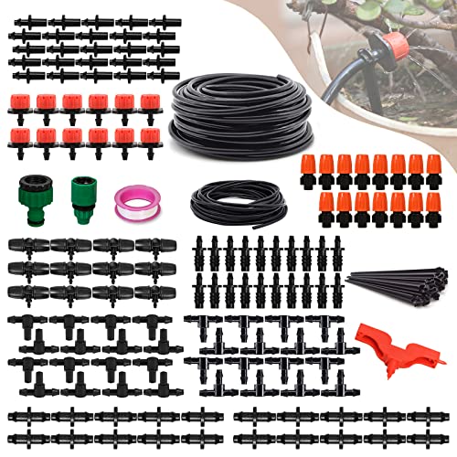 EAGLE PEAK 131 ft Automatic Drip Irrigation Kits DIY, 1/4