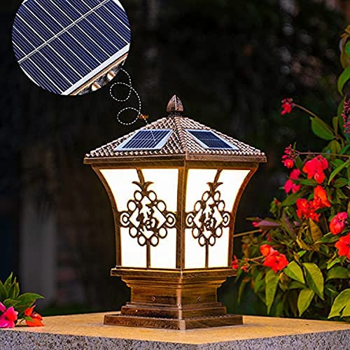 Europejski styl antyczna lampa kolumnowa willa ściana drzwi zewnętrzne Solar Garden 220IP55 ochrona przed rdzą wodoszczelna solarna lampa kolumnowa LED Przestrzeń: wspólny dziedziniec