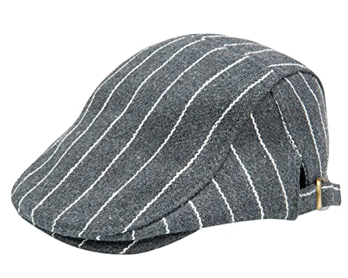 FORUHOO Casquette plate Newsboy Gatsby pour enfant (gris foncé, 52) Cover