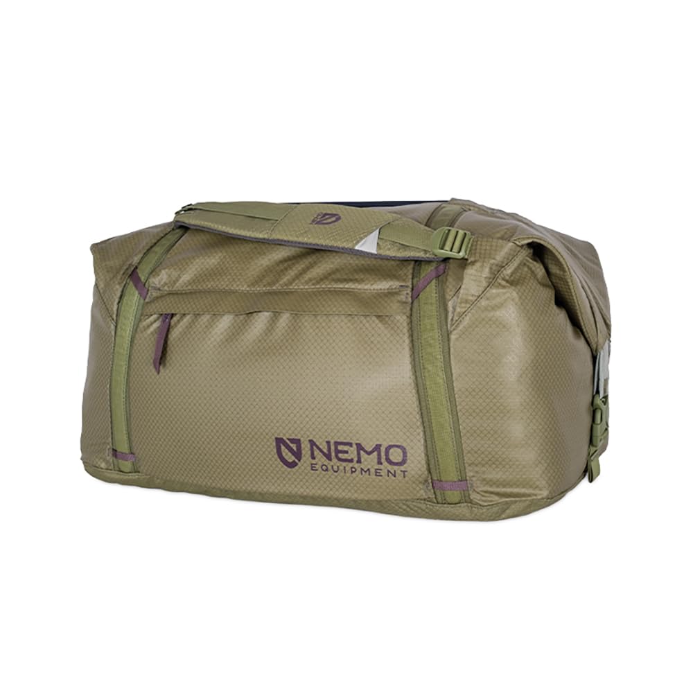 NEMO Equipment Double Haul Convertible Duffel & Tote Bag – Water-Resistant Gear Bag with Backpack Straps - 70L - Nova