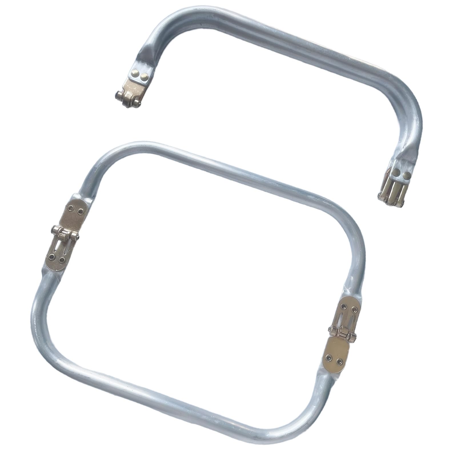 Tuofchyi Metal Purse Frame 8 inch, Rectangle Purse Lock Frame Kiss Lock Clasp Bag Aluminum Tubular Frame Handbag Hardware Replacements for DIY Purse Handle Bag Making Sewing Clutch Crafts, 2Pcs