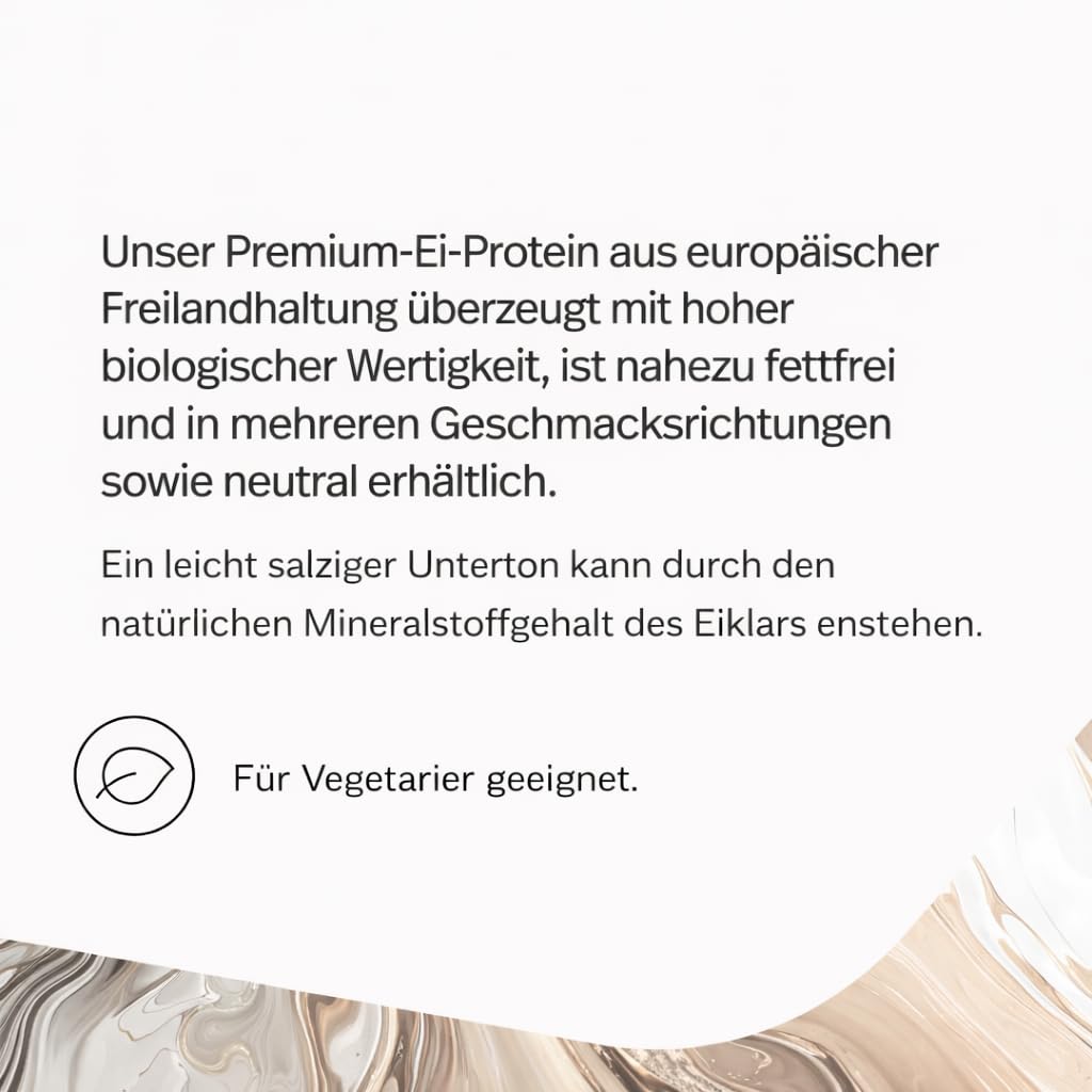 edubily® Eiklar Protein Pulver aus Freilandhaltung - Premium Eiweißpulver ohne Milch - Laborgeprüft (750 g, Ohne Aroma)