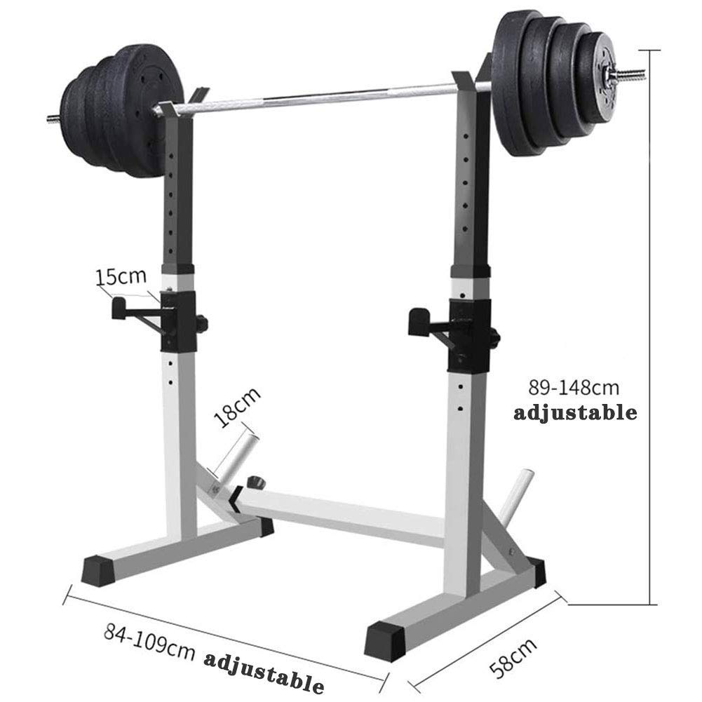 OTQEFTN Multi-Function Squat Rack Adjustable Weight Bench Support Max Load 300Kg Bench Press Barbell/Dumbbell Lifting Frame Home Gym Dipping Station