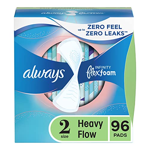 Always Infinity Feminine Pads for Women, Flexfoam Pads without Wi...