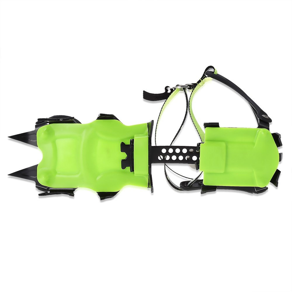 BRS-S1B Professional 14 Crampons à Dents pour Glace en Neige Escalade à Pied antidérapante (Longueur des Dents 0,98 po)