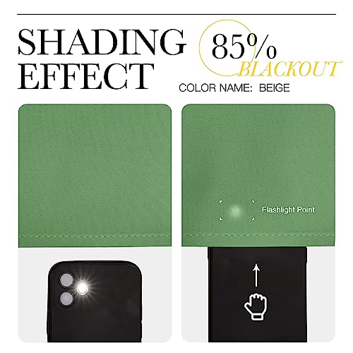 Image of NICETOWN Room Darkening Curtains for Kitchen, Forest Green, Set of 2, 42 inches Wide by 50 inches Long, Window Treatment Thermal Insulated Solid Grommet Room Darkening Curtains /Drapes for Bedroom