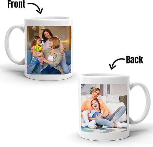 Miniatura 12 de Taza de café personalizada, regalo personalizado, taza de cerámica con foto, imágenes o texto, novedad de tazas personalizadas, perfecta para Borde