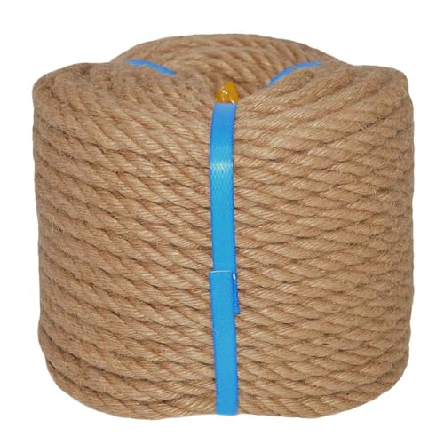 Image of Strong String Craft Feet Natural Thick Jute Hemp Rope (8 mm) (10 FEET Length) Brown, Pack of 1