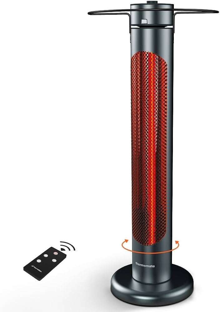 ThermoMate 1500W Electric Infrared Patio Heater, Outdoor Heater