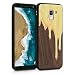 Produktbild kwmobile Schutzhülle kompatibel mit Samsung Galaxy J6 - TPU Bumper - Holz Farbbrush Orange Gelb Braun