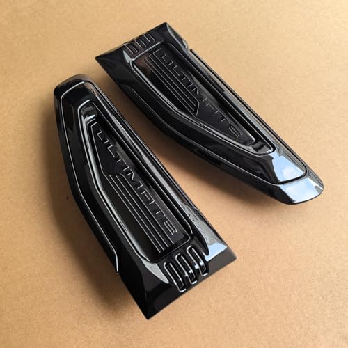 Image of 2pack OEM 2025 2026 Ultimate Vent Emblem Right Left 3D Badge Replacement for Yukon and Yukon XL Denali At4 85532392 85532398 (Gloss Black)