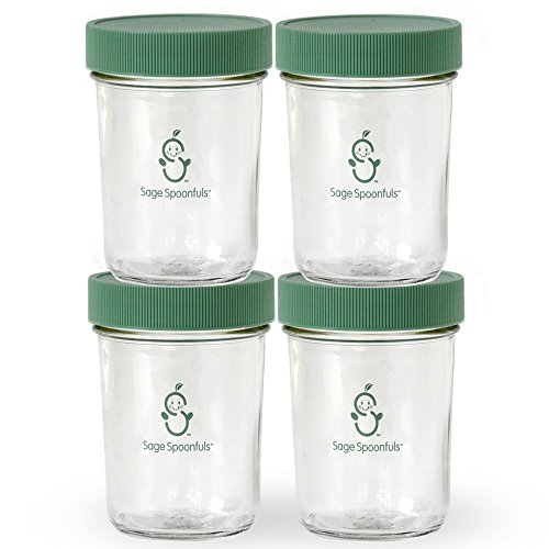 Glass Baby Food Storage Containers | 8oz Baby Food Jars & Lids |