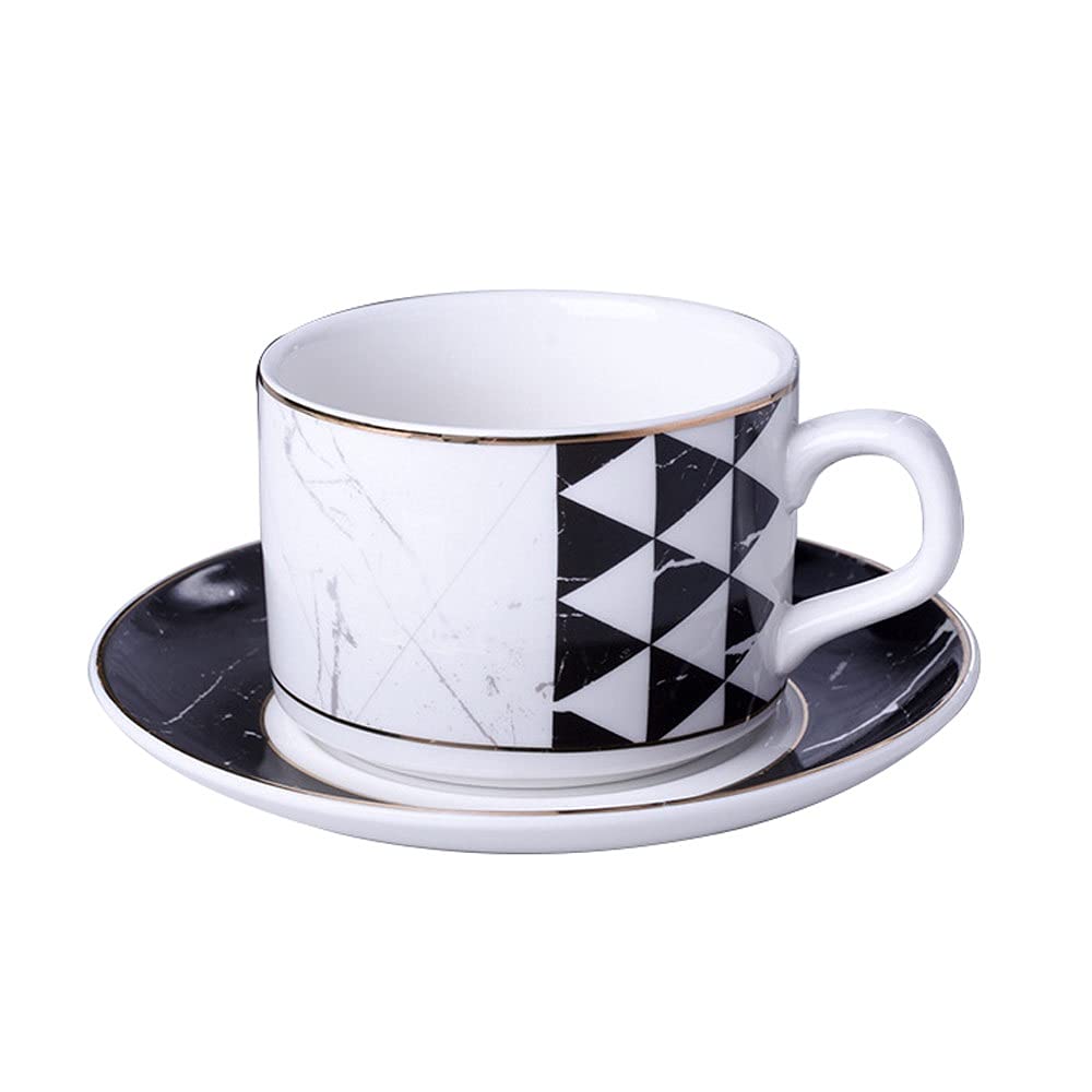 Coffee Cup and Saucer Set, 5.41 oz/160 ml Heat Resistant Milk Cup with  Handle Cup Couple Cup Tea Cup Beer Fit Mug : Amazon.co.uk: Home & Kitchen