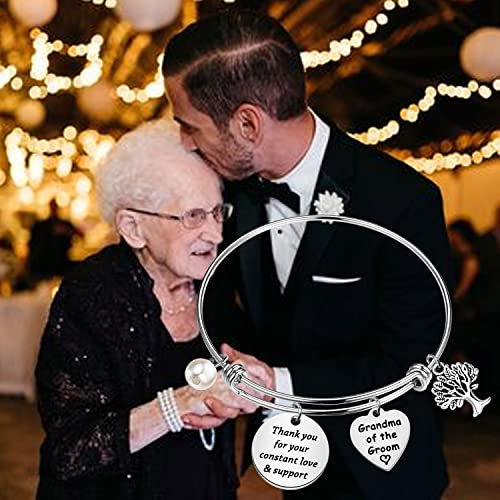 PLITI Grandma Of The Bride Bracelet Grandmother Gift From Granddaughter Thank You For Your Constant Love & Support Jewelry3