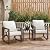 VONZOY Outdoor Rocking Bistro Set, Patio Rocking Chairs Set of 2 with Coffee Table, 3 Pieces Metal Conversation Sets with 6.5" Thick Cushions for Backyard, Porch, Poolside, Oversized (Beige)