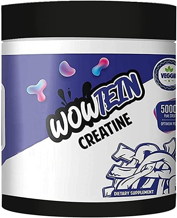 wowtein Creatine Monohydrate Dietary Supplement for Strength/Energy/Muscle Growth With Sugar Fat-Free Creatine, 300g