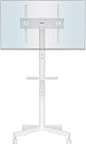 BONTEC Mobile TV Stand on Wheels, 23-60 Inch TVs, Height Adjustable, 25 kg - 1