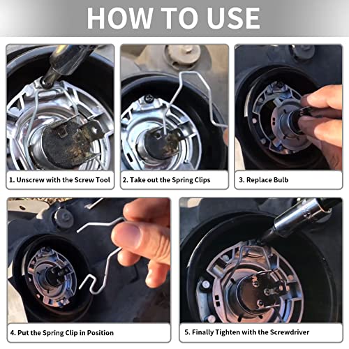 Universal Headlight Retainer Spring Clips Clamp Headlamp Dip Dipped Beam Bulb Holder Clips For H1/H3/H4/H7 #TOP4