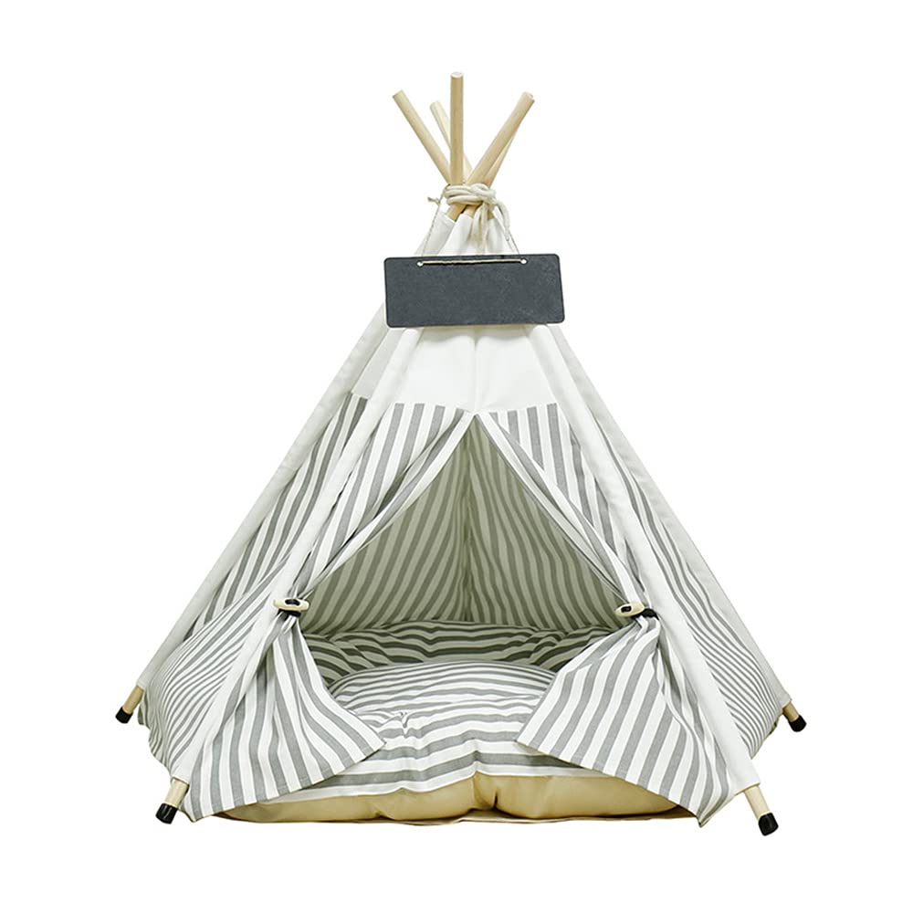 Lodaonou Hundezelt Tipi Mit Kissen – Weiches Hundebett Für Kleine Hunde, Katzen, 40x40x50 Cm