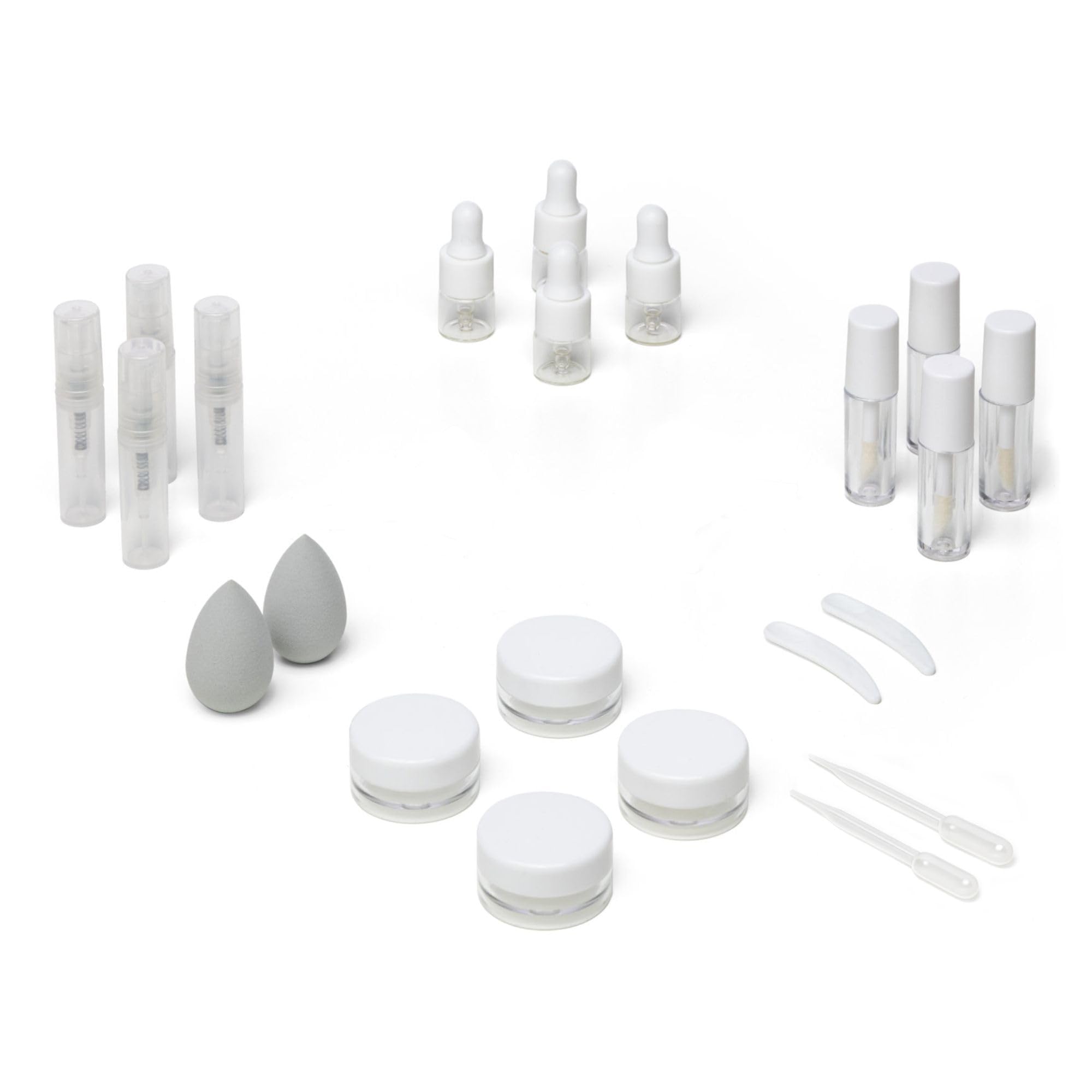 Mini Makeup Containers, Depotting Makeup Containers, Empty Cosmetic Containers, Sample Jars, Mini Make Up Bottles, Refillable Cosmetic Containers, Travel Size Toiletries, White-image-24