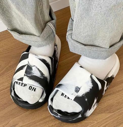 Soft Slippers for Women Men Trendy Splatter Pattern Shower Sandals Platform Indoor Outdoor Slippers Open Toe House Shoes3