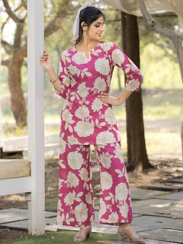 Image of Tee Projekt Cotton Ethnic Wear Co Ord Set for Women | Travel Co Ord Set for Women