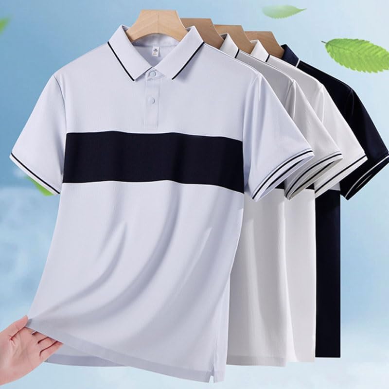 Comfortable Cool Short Sleeved Shirt with A Turned Down Collar Business Casual Work Attire