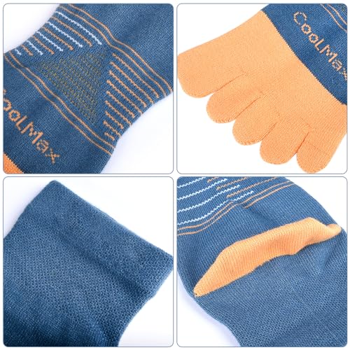 Image of Toe Socks Cool-max Running Socks for Men Women 3 Pairs Athletic Breathable Five Finger Socks
