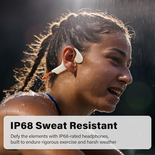 Image of snowpanda Bone Conduction Headphones, Wireless Open-Ear Bluetooth 5.3, 32GB MP3 Player, 8 Hours Battery, IP68 Waterproof - for Running, Workouts