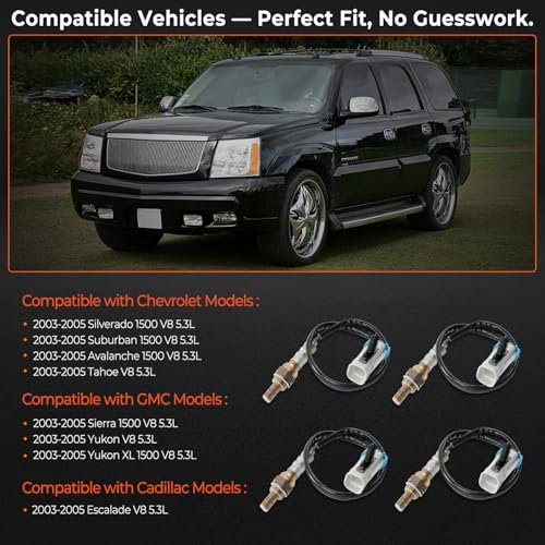 Set de 4 sensores de oxígeno para Silverado y GMC miniatura 4