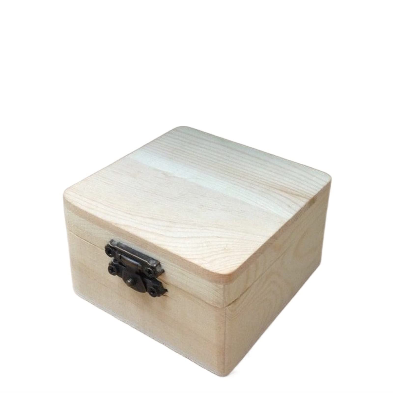 JINGYAN Storage Boxes 1pc Multifunction Plain Natural Wooden Storage Packing Box Gift Jewelry Ring Holder Boxes
