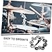 SUPVOX Set Cymbal Tambourine Double Row Drum Set Accessory Hi Hat Bell for Crisp Sound Sturdy Construction for Performance for Musicians and Drummers