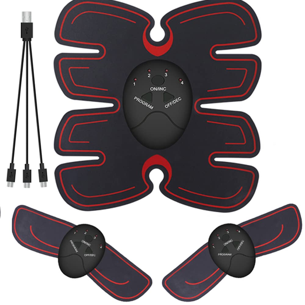 6 Trybów Ems Stymulator Mięśni Naklejki Usb Akumulator Fitness Kształtowanie Sylwetki Sprzęt Do Masażu Abs Trener Mięśni Brzucha Ramię Nogi,USB Modes