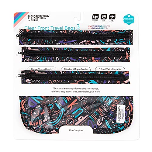 Bumkins Travel Bag, Toiletries, TSA Approved Zipper Bag, Quarter Size Clear Baby Diaper Organizer Bag